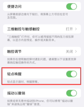 白水苹果授权维修站分享iPhone轻点无法唤醒怎么办 