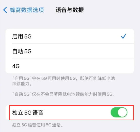 白水苹果14维修分享iPhone 14 Pro如何开启VoNR 