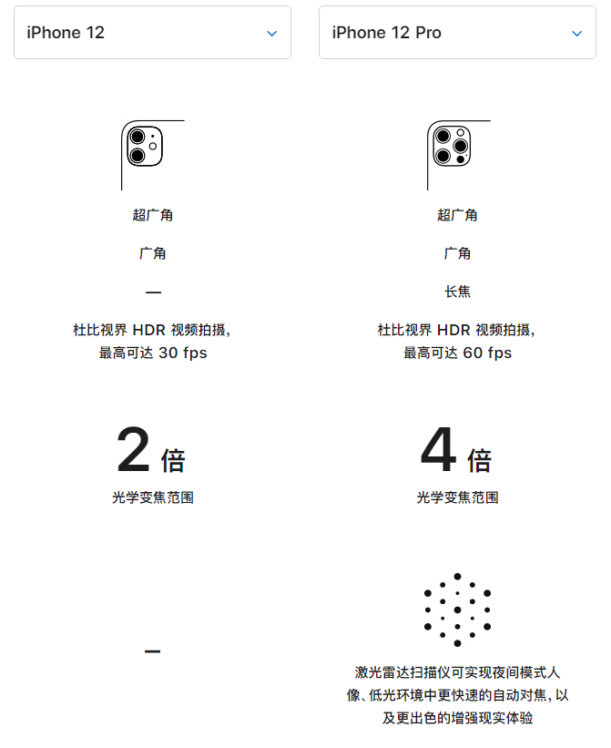 白水苹果手机维修分享苹果 iPhone 12 与 iPhone 12 Pro 选哪款 